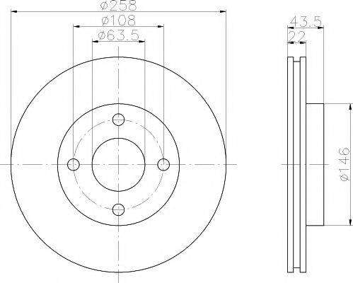 HELLA PAGID 8DD355106421 гальмівний диск