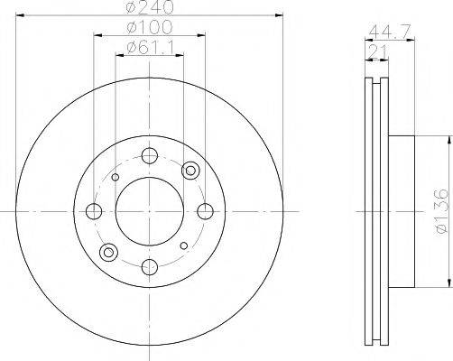 HELLA PAGID 8DD355104941 гальмівний диск