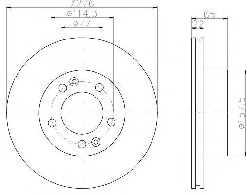 HELLA PAGID 8DD355105101 гальмівний диск