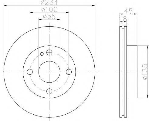 HELLA PAGID 8DD355103171 гальмівний диск