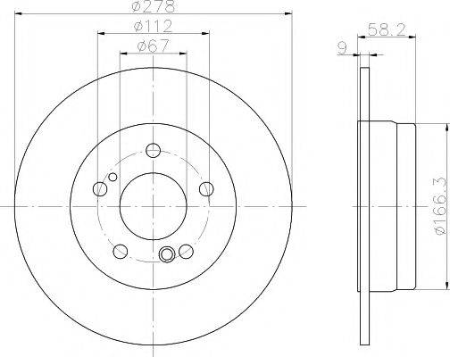 HELLA PAGID 8DD355102861 гальмівний диск