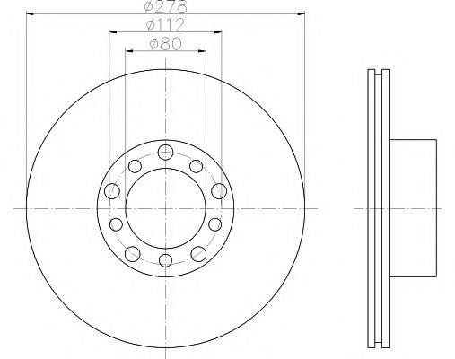 HELLA PAGID 8DD355100401 гальмівний диск