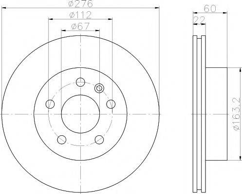 HELLA PAGID 8DD355104511 гальмівний диск