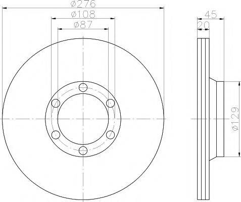 HELLA PAGID 8DD355101161 гальмівний диск