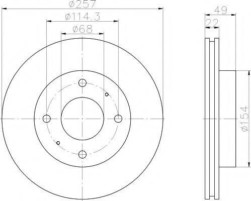 HELLA PAGID 8DD355102651 гальмівний диск