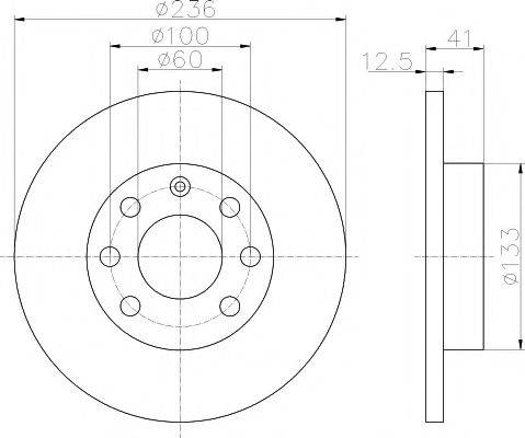 HELLA PAGID 8DD355100431 гальмівний диск