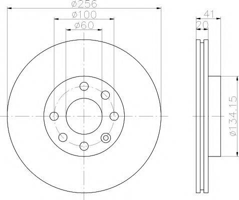 HELLA PAGID 8DD355102681 гальмівний диск