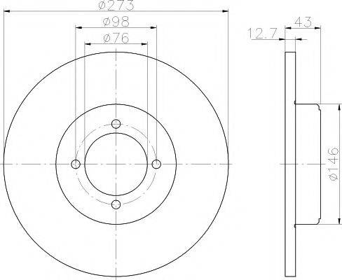 HELLA PAGID 8DD355100151 гальмівний диск