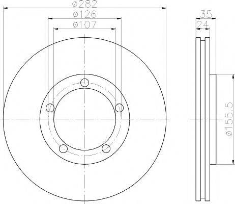 HELLA PAGID 8DD355101521 гальмівний диск