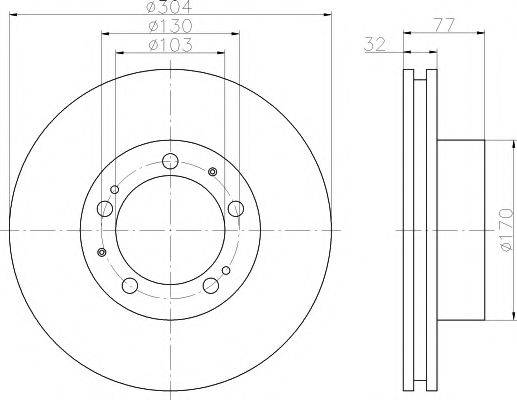 HELLA PAGID 8DD355101541 гальмівний диск