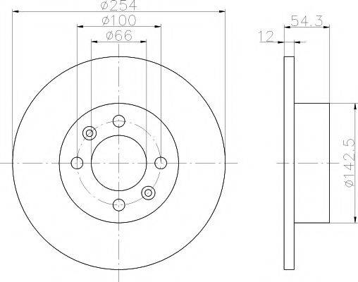 HELLA PAGID 8DD355102271 гальмівний диск