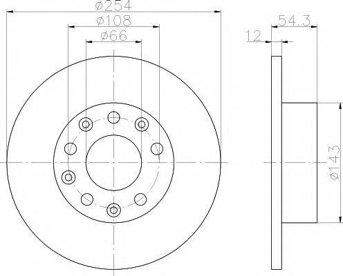 HELLA PAGID 8DD355101581 гальмівний диск