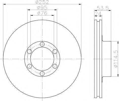 HELLA PAGID 8DD355100321 гальмівний диск