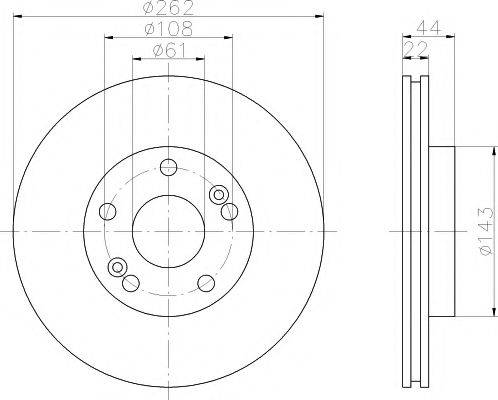 HELLA PAGID 8DD355103521 гальмівний диск