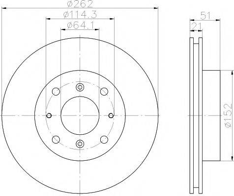 HELLA PAGID 8DD355102121 гальмівний диск