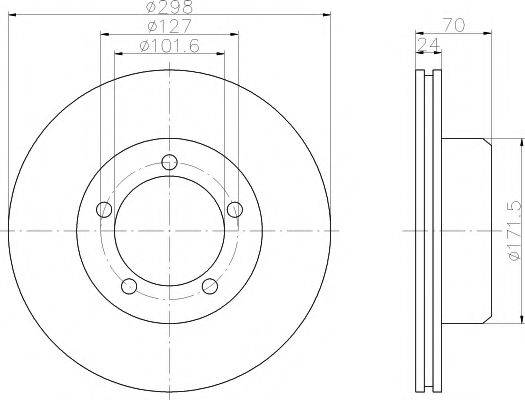 HELLA PAGID 8DD355103161 гальмівний диск