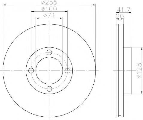 HELLA PAGID 8DD355101841 гальмівний диск