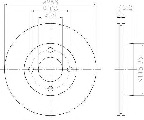 HELLA PAGID 8DD355100591 гальмівний диск