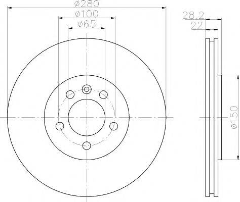 HELLA PAGID 8DD355102741 гальмівний диск