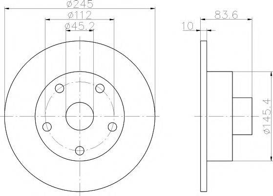 HELLA PAGID 8DD355104221 гальмівний диск