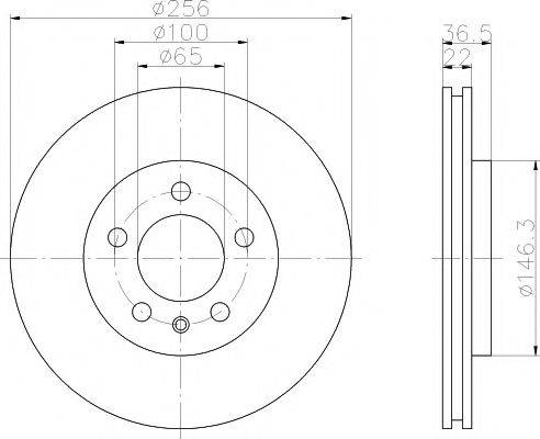 HELLA PAGID 8DD355105351 гальмівний диск