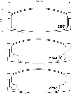 HELLA PAGID 8DB355010561 Комплект гальмівних колодок, дискове гальмо