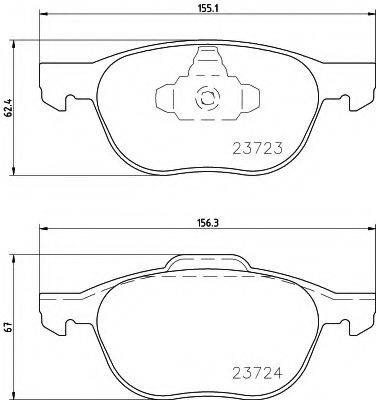 HELLA PAGID 8DB355011191 Комплект гальмівних колодок, дискове гальмо