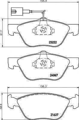 HELLA PAGID 8DB355011211 Комплект гальмівних колодок, дискове гальмо