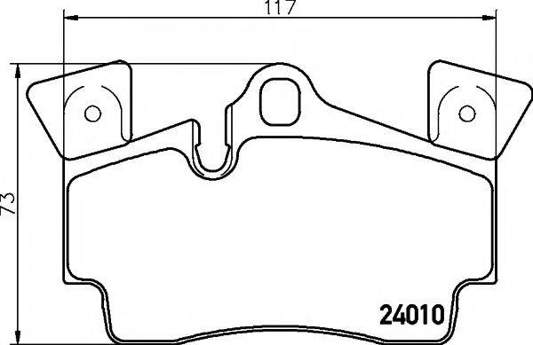 HELLA PAGID 8DB355011471 Комплект гальмівних колодок, дискове гальмо