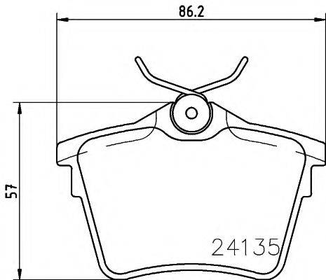 HELLA PAGID 8DB355011501 Комплект гальмівних колодок, дискове гальмо