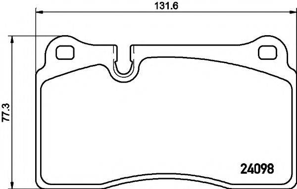 HELLA PAGID 8DB355019941 Комплект гальмівних колодок, дискове гальмо