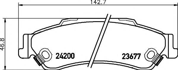 HELLA PAGID 8DB355011921 Комплект гальмівних колодок, дискове гальмо