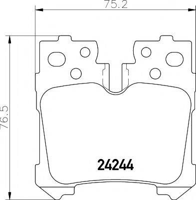 HELLA PAGID 8DB355006651 Комплект гальмівних колодок, дискове гальмо