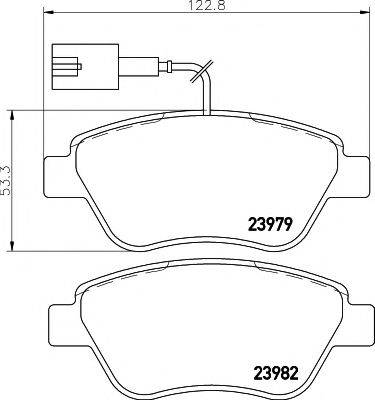 HELLA PAGID 8DB355015491 Комплект гальмівних колодок, дискове гальмо