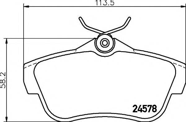 HELLA PAGID 8DB355013421 Комплект гальмівних колодок, дискове гальмо