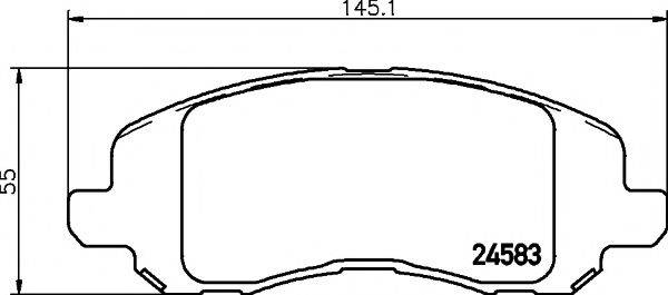 HELLA PAGID 8DB355013491 Комплект гальмівних колодок, дискове гальмо