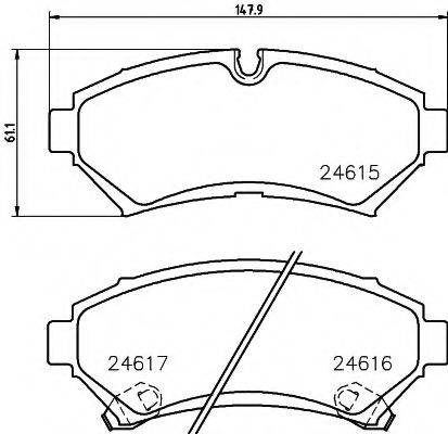 HELLA PAGID 8DB355013501 Комплект гальмівних колодок, дискове гальмо