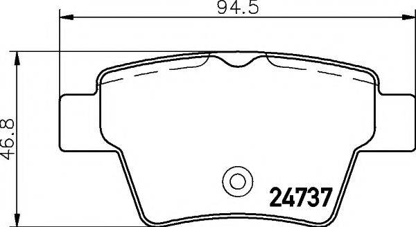 HELLA PAGID 8DB355013851 Комплект гальмівних колодок, дискове гальмо