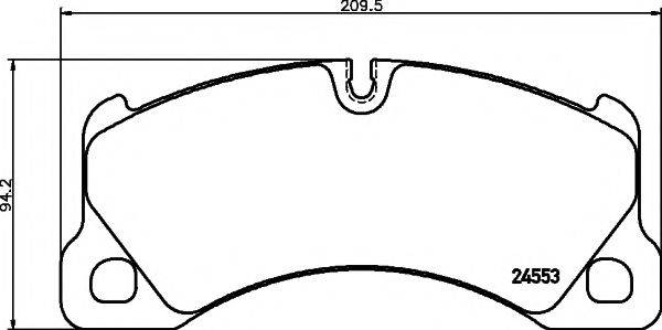 HELLA PAGID 8DB355014151 Комплект гальмівних колодок, дискове гальмо