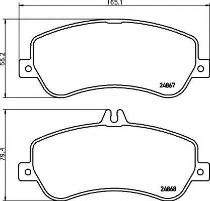 HELLA PAGID 8DB355014221 Комплект гальмівних колодок, дискове гальмо