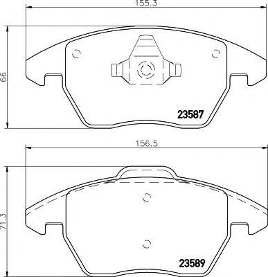 HELLA PAGID 8DB355014511 Комплект гальмівних колодок, дискове гальмо