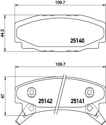 HELLA PAGID 8DB355015661 Комплект гальмівних колодок, дискове гальмо