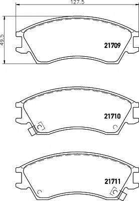 HELLA PAGID 8DB355016581 Комплект гальмівних колодок, дискове гальмо