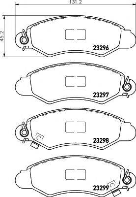 HELLA PAGID 8DB355017011 Комплект гальмівних колодок, дискове гальмо