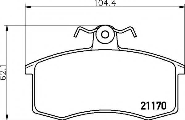 HELLA PAGID 8DB355017731 Комплект гальмівних колодок, дискове гальмо