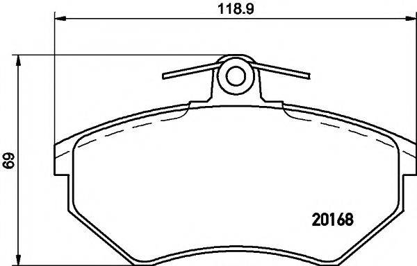 HELLA PAGID 8DB355017891 Комплект гальмівних колодок, дискове гальмо