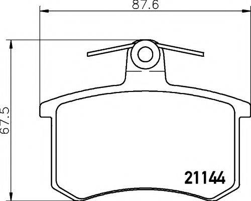 HELLA PAGID 8DB355017951 Комплект гальмівних колодок, дискове гальмо