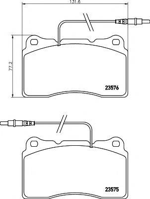 HELLA PAGID 8DB355018671 Комплект гальмівних колодок, дискове гальмо