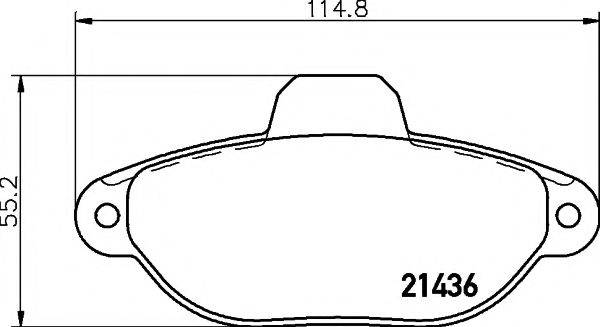 HELLA PAGID 8DB355019151 Комплект гальмівних колодок, дискове гальмо