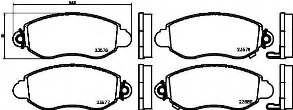 HELLA PAGID 8DB355019361 Комплект гальмівних колодок, дискове гальмо